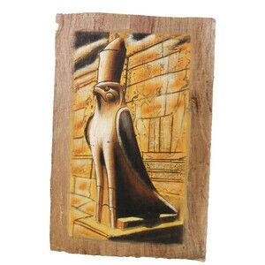 Authentic EGYPTIAN ADEL GHABOUR PAPYRUS PAINTING–Vibrant Unique Certificate